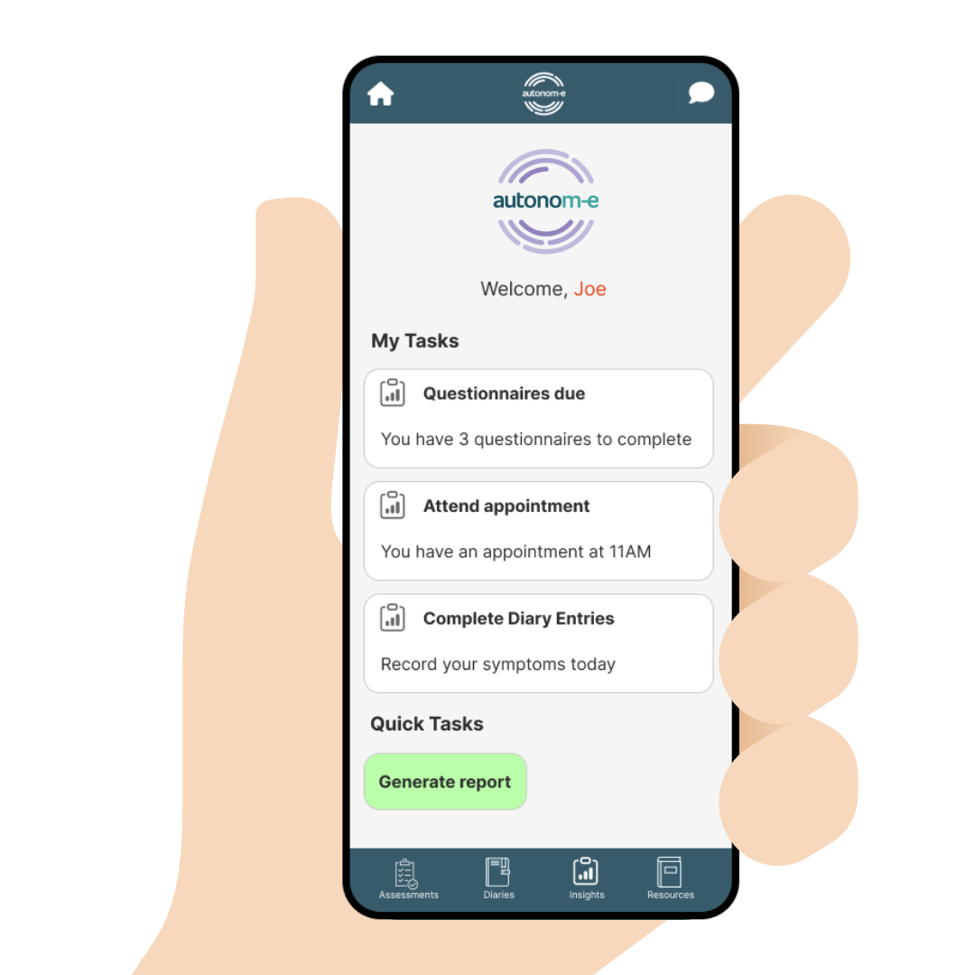 Hand with mobile